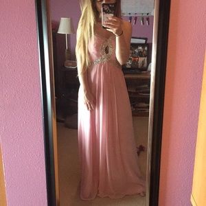 Baby Pink Sweetheart Neckline Prom Dress